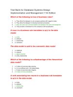 Test bank for database systems design implementation and management 11th edition 