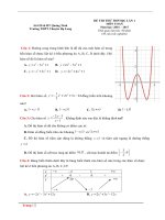 ĐỀ THI THỬ TRUNG HỌC PHỔ THÔNG QUỐC GIA LẦN 1 MÔN TOÁN QUẢNG NINH