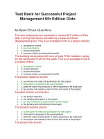 Test bank for successful project management 6th edition gido 