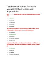 Test bank for human resource management an experiential approach 6th 