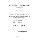 Ảnh hưởng của khối lượng bố, mẹ và nuôi thâm canh đến khối lượng, sinh trưởng và sản xuất thịt của trâu (LA tiến sĩ)