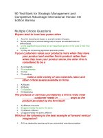 90 test bank for strategic management and competitive advantage international version 4th edition barney 