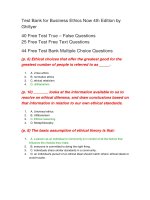 109 test bank for business ethics now 4th edition by ghillyer 