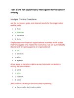 Test bank for supervisory management 9th edition mosley