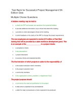 Test bank for successful project management 5th edition gido 