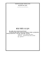 Khảo sát giá trị tài nguyên và dịch vụ du lịch theo chương trình Hà Nội - Hạ Long - Bắc Ninh - Hà Nội