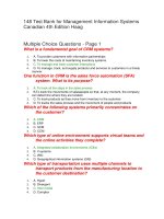 148 test bank for management information systems canadian 4th edition haag 