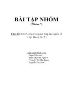 ODA của Cơ quan hợp tác quốc tế Nhật Bản (JICA)