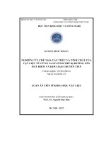 Nghiên cứu chế tạo, cấu trúc và tính chất của vật liệu từ cứng nano tinh thể dị hướng nền đất hiếm và kim loại chuyển tiếp (LA tiến sĩ)