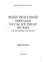 Phân tích chuỗi thời gian và kỹ thuật dự báo  nguyễn thị vinh 