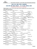 100 CAU HOI TRAC NGHIEM NGU PHAP   TU VUNG CUOI NAM (mrnsapro) 