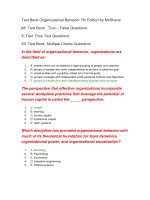 130 test bank organizational behavior 7th edition by mcshane đề thi trắc nghiệm