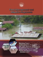 Flood management and mitigation programme  working paper legal aspects of the mandate of the 1995 mekong agreement for enhancing cooperation in addressing transboundary flood and r 