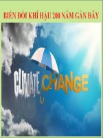 Bài giảng Biến đổi khí hậu trong quá khứ