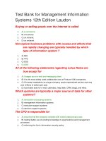 Test bank for management information systems 12th edition laudon 