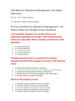 69 test bank for operations management 11th edition stevenson 