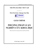 Giáo trình phương pháp luận nghiên cứu khoa học  dương văn tiển 