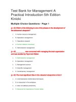 140 test bank for management a practical introduction 5th edition kinicki 