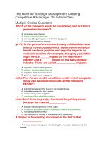 Test bank for strategic management creating competitive advantages 7th edition dess 