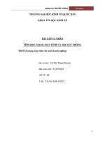 Bài tập Mạng máy tính và Truyền thông - Thiết kế mạng máy tính cho một doanh nghiệp