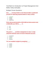 Test bank for introduction to project management 2nd edition kathy schwalbe 