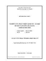 Nghiên cứu phát triển kinh tế - xã hội huyện vị xuyên, hà giang thời kì đổi mới