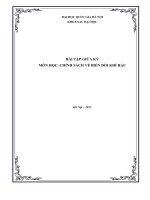 TIỂU LUẬN GIỮA KỲ MÔN CHÍNH SÁCH BĐKH