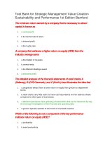 Test bank for strategic management value creation sustainability and performance 1st edition bamford 