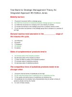 Test bank for strategic management theory an integrated approach 9th edition jones 