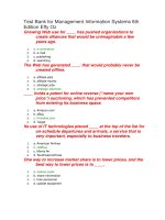 Test bank for management information systems 6th edition effy oz 