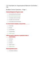 174 test bank for organizational behavior 3rd edition hitt đề thi trắc nghiệm