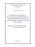 Thành phần sâu hại trên cây đậu tương và đặc điểm sinh học của loài bọ đuôi kìm bắt mồi (Euborellia annulipes Lucas) trên vụ đông xuân ở Vĩnh Yên, Vĩnh Phúc