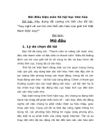 Xã hội học văn hóa: Xây dựng đề cương chi tiết cho đề tài: “Suy nghĩ về vai trò chủ thể văn hóa của giới trẻ Việt Nam hiện nay?”