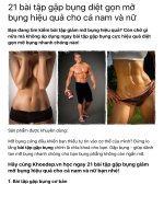 Hướng dẫn 21 bài tập gập bụng diệt gọn mỡ bụng cho cả nam và nữ