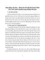 Hoạt động văn hóa thông tin trên địa bàn huyện Hàm Yên, tỉnh Tuyên Quang trong những năm qua