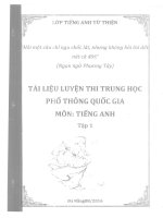 TAI LIEU LUYEN THI TRUNG HOC PHO THONG QUOC GIA   TIENG ANH TAP 1  2016
