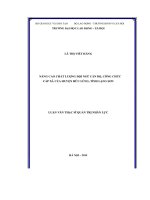 Nâng cao chất lượng đội ngũ cán bộ, công chức cấp xã của huyện Hữu Lũng, tỉnh Lạng Sơn (LV thạc sĩ)