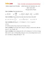 Đề thi học kì 1 môn Toán lớp 9 Phòng GDĐT Nguyên Bình, Cao Bằng năm học 2016  2017