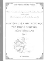 TAI LIEU LUYEN THI TRUNG HOC PHO THONG QUOC GIA   TIENG ANH TAP 2  2016