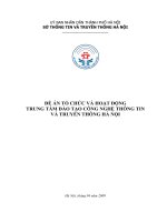 Đề Án Tổ Chức Và Hoạt Động Trung Tâm Đào Tạo Công Nghệ Thông Tin Và Truyền Thông Hà Nội