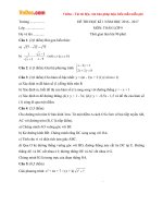 Đề thi học kì 1 môn Toán lớp 9 năm học 2016  2017