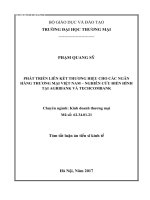 Phát triển liên kết thương hiệu cho các ngân hàng thương mại Việt Nam - Nghiên cứu điển hình tại Agribank và Techcombank