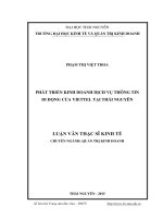 Phát triển kinh doanh dịch vụ thông tin di động của viettel tại thái nguyên 