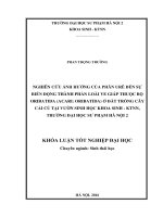 Nghiên cứu ảnh hưởng của phân urê đến sự biến động về thành phần loài ve giáp thuộc bộ oribatida (acari oribatida) ở đất trồng cây cải củ tại vườn sinh học khoa sinh – KTNN, trường đại học sư phạm hà nội 2 