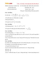 Đề thi học sinh giỏi môn Toán lớp 9 Phòng GDĐT Phú Lộc, Thừa Thiên Huế năm học 2016  2017