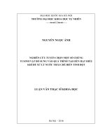 Nghiên cứu tuyển chọn một số chủng vi sinh vật bổ sung vào quá trình tạo bùn hạt hiếu khí để xử lý nước thải làng nghề chế biến tinh bột