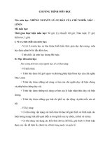 CHƯƠNG TRÌNH CHI TIẾT môn học NGUYEN LY CHU NGHIA MAC   LENIN