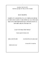 Nghiên cứu ảnh hưởng của các thông số chế độ cắt đến chất lượng và độ chính xác gia công khi tiện cứng thép hợp kim đã qua tôi bằng dụng cụ CBN trên trung tâm tiện CNC (LV thạc sĩ)