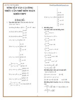 Toàn bộ công thức Toán THPT- Hoàng Trung Hiếu