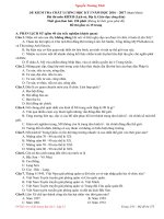 Đề thi thử học kỳ I môn KHXH (Lịch sử, Địa lí, GDCD) lớp 12 năm học 2016-2017